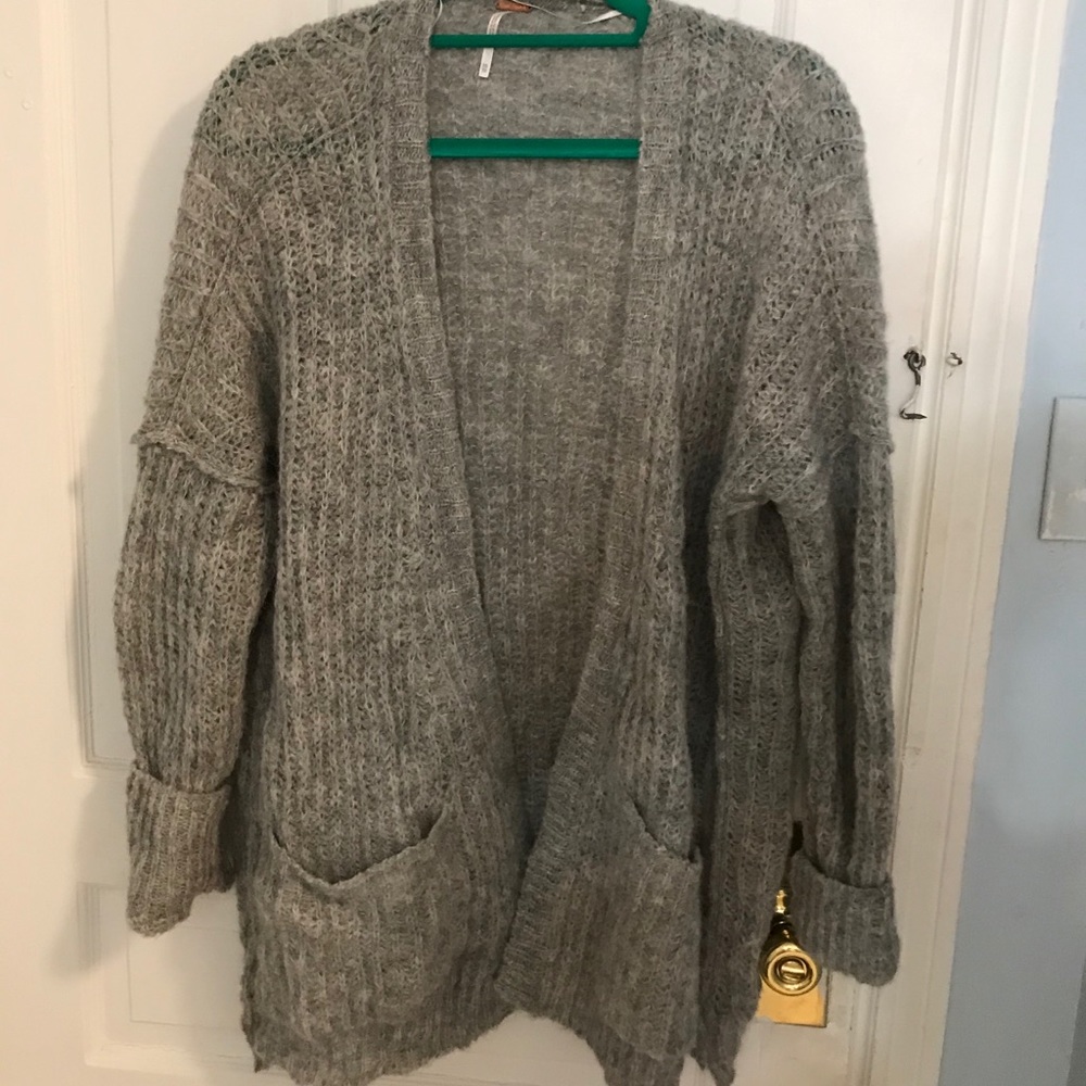 Free People Grey Cardigan